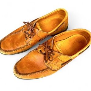 Allen Edmonds Vibram Key Largo Brown Leather Boat Deck Shoes Men’s 12 B Classic